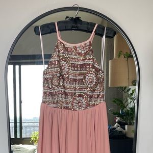 Rose Prom Sequin Dress